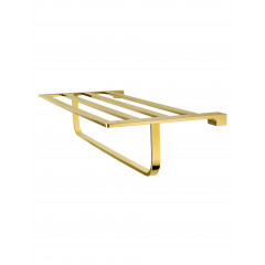 Полотенцедержатель с полкой WONZON & WOGHAND ECLIPSE, Глянцевое золото (WW-9181-LG)