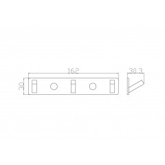 Вешалка с 3 крючками для ванной WONZON & WOGHAND, Хром (WW-9385-3)
