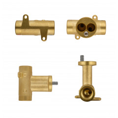 Смеситель с гигиеническим душем и термостатом встраиваемый WONZON & WOGHAND, Белый матовый (WW-88829909-MW)