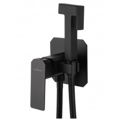 Смеситель с гигиеническим душем встраиваемый WONZON & WOGHAND DIAMOND, Черный матовый (WW-88829011-MB)