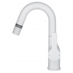 Смеситель для раковины с выдвижным изливом WONZON & WOGHAND, Белый матовый (WW-FE01L212-MW)