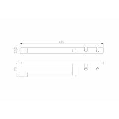Кольцо для полотенец с 2 крючками WONZON & WOGHAND GRAFFITY, Темный графит (WW-9361)