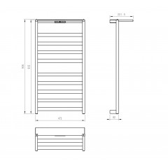 Полотенцесушитель электрический WONZON & WOGHAND FRANKFURT, Черный матовый (WW-1029-MB)
