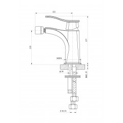 Смеситель для биде WONZON & WOGHAND NAVIA, Хром (WW-185001-CR)