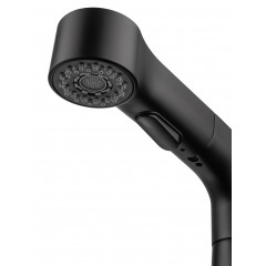 Смеситель для раковины с выдвижным изливом WONZON & WOGHAND, Черный матовый (WW-121B108-MB)