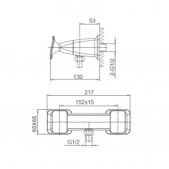 Смеситель для душа WONZON & WOGHAND SHAKESPEARE, Хром (WW-654101-CR)