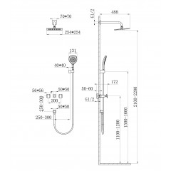 Душевая система встраиваемая WONZON & WOGHAND SHAKESPEARE, Темное золото (WW-654701-DG)
