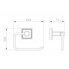 Держатель для туалетной бумаги без крышки WONZON & WOGHAND ROMA, Бронза (WW-7216)