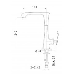 Смеситель для кухни WONZON & WOGHAND TRIUMPH, Хром (WW-562101-CR)