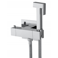 Смеситель с гигиеническим душем и термостатом встраиваемый WONZON & WOGHAND, Хром (WW-88819903-CR)