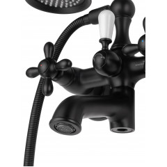 Смеситель для ванны с душем WONZON & WOGHAND RETRO, Черный матовый (WW-88639020-MB)