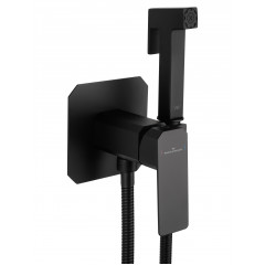 Смеситель с гигиеническим душем встраиваемый WONZON & WOGHAND DIAMOND, Черный матовый (WW-88829011-MB)