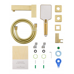 Смеситель для душа WONZON & WOGHAND CUBE 2.0, Брашированное золото (WW-88048068-BG)