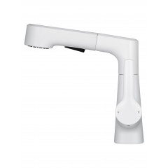 Смеситель для раковины с выдвижным изливом WONZON & WOGHAND, Белый матовый (WW-121B108-MW)