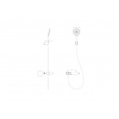 Смеситель для душа с встроенным изливом WONZON & WOGHAND MUSE Corno, Хром (WW-A30902-CR)