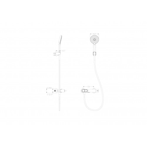 Смеситель для душа с встроенным изливом WONZON & WOGHAND MUSE Corno, Хром (WW-A30902-CR)