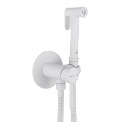 Смеситель с гигиеническим душем встраиваемый WONZON & WOGHAND STICK, Белый матовый (WW-88829902-MW)