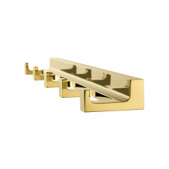Вешалка с 5 крючками для ванной WONZON & WOGHAND ECLIPSE, Глянцевое золото (WW-9155-LG)