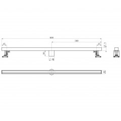 Душевой трап 60 см WONZON & WOGHAND, Брашированное золото (WW-65406M-BG)
