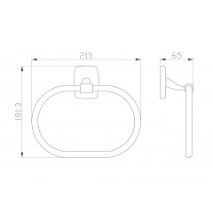 Кольцо для полотенец WONZON & WOGHAND PORTO, Хром (WW-1003)