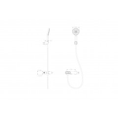 Смеситель для душа с встроенным изливом WONZON & WOGHAND MUSE Corno, Черный матовый (WW-A30902-MB)