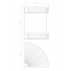 Полка для ванной 2-х ярусная WONZON & WOGHAND, Темный графит (WW-4128-BGM)