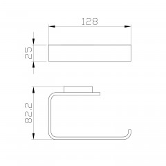 Держатель для туалетной бумаги без крышки WONZON & WOGHAND LOTTE, Хром (WW-8316)