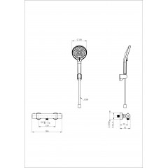 Смеситель для душа с термостатом WONZON & WOGHAND INN 3, Белый матовый (WW-B2012-A-MW)