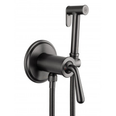 Смеситель с гигиеническим душем встраиваемый WONZON & WOGHAND STEAM, Темный графит (WW-88829008-BGM)