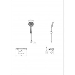 Смеситель для душа с термостатом WONZON & WOGHAND STAY 2, Темный графит (WW-B2016-A-BGG)