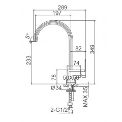 Смеситель для кухни WONZON & WOGHAND ARNIE, Черный матовый (WW-692101-MB)