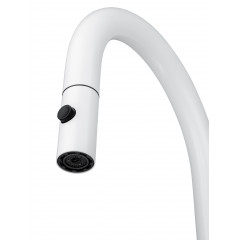 Смеситель для кухни с выдвижным изливом WONZON & WOGHAND, Белый матовый (WW-A21252-MW)