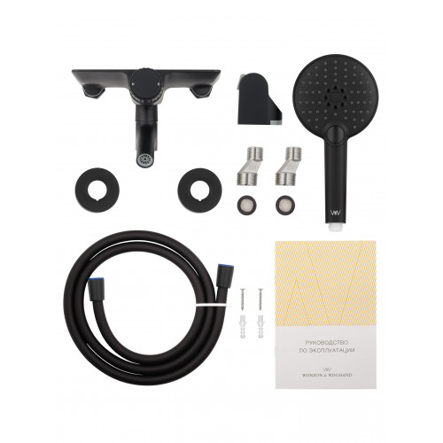 Смеситель для ванны с душем WONZON & WOGHAND CLICK, Черный матовый (WW-FE05L221-MB)