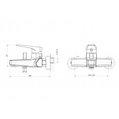 Смеситель для ванны WONZON & WOGHAND ATHENS, Хром (WW-083101-CR)