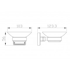 Мыльница с держателем WONZON & WOGHAND ROMA, Бронза (WW-7222)