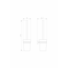 Туалетный ершик в комплекте WONZON & WOGHAND FLAT, Хром (WW-9729)