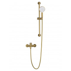 Смеситель для ванны с душевым гарнитуром WONZON & WOGHAND ALFA, Брашированное золото (WW-AE3205-BG)