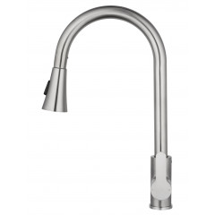 Смеситель для кухни с выдвижным изливом WONZON & WOGHAND, Брашированный никель (WW-121E201L-BS)