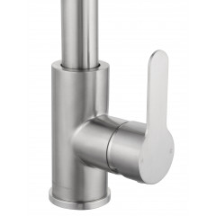 Смеситель для кухни с выдвижным изливом WONZON & WOGHAND, Брашированный никель (WW-121E201L-BS)