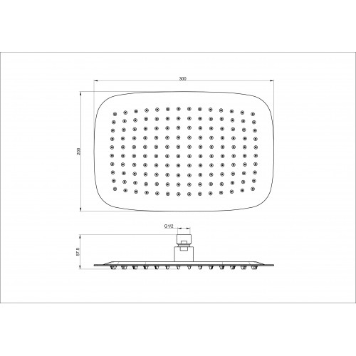 Верхний душ WONZON & WOGHAND, Брашированное золото (WW-88DP03-BG)