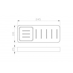Мыльница с держателем WONZON & WOGHAND LOTTE, Хром (WW-8332)