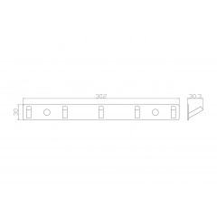 Вешалка с 5 крючками для ванной WONZON & WOGHAND, Хром (WW-9385-5)