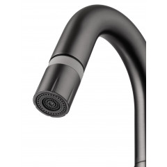 Смеситель для раковины с выдвижным изливом WONZON & WOGHAND, Темный графит (WW-FE01L212-BGG)