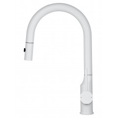 Смеситель для кухни с выдвижным изливом WONZON & WOGHAND, Белый матовый (WW-A21252-MW)