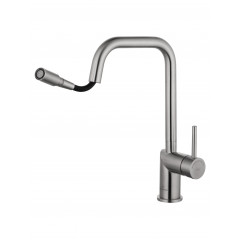 Смеситель для кухни с выдвижным изливом WONZON & WOGHAND, Брашированный никель (WW-6018-BS)