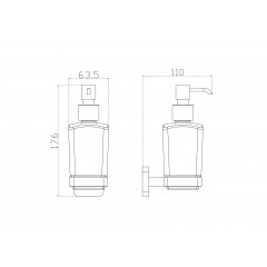 Дозатор мыла WONZON & WOGHAND STILL, Хром (WW-6633)