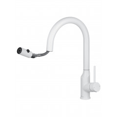 Смеситель для кухни с выдвижным изливом WONZON & WOGHAND, Белый матовый (WW-A21252-MW)