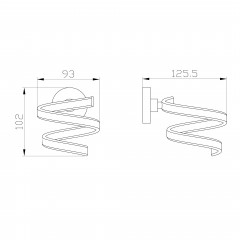 Держатель для фена WONZON & WOGHAND EASY, Хром (WW-8155)