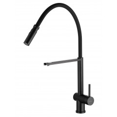 Смеситель для кухни с гибким изливом WONZON & WOGHAND, Черный матовый (WW-88438003-MB)