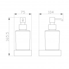 Дозатор мыла WONZON & WOGHAND, Хром (WW-9533)